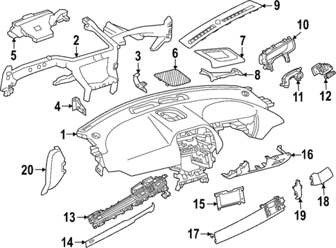 Instrument Panel Components for 2021 Jaguar F-Pace #0