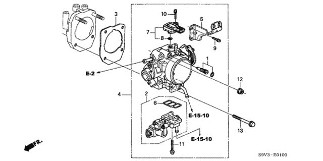Throttle Body (-'04) for 2003 Honda Pilot #0