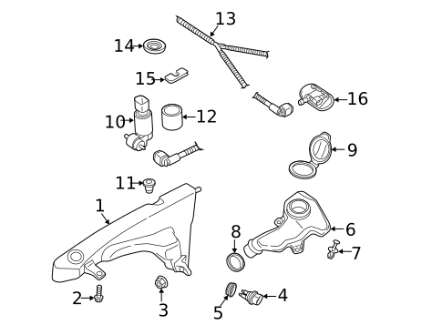 Washer Components for 2025 Audi Q3 #0