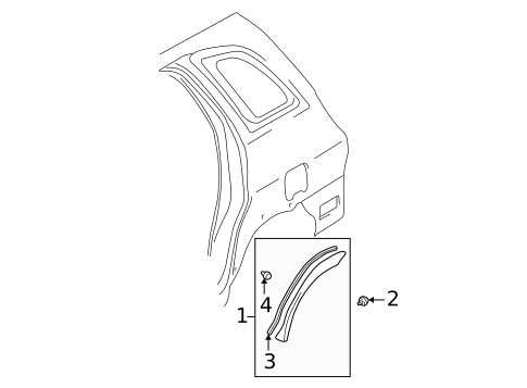 Exterior Trim - Quarter Panel for 2004 Suzuki Aerio #0