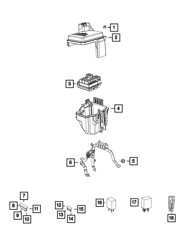 6107050AA - Electrical: Nut for Mopar Image