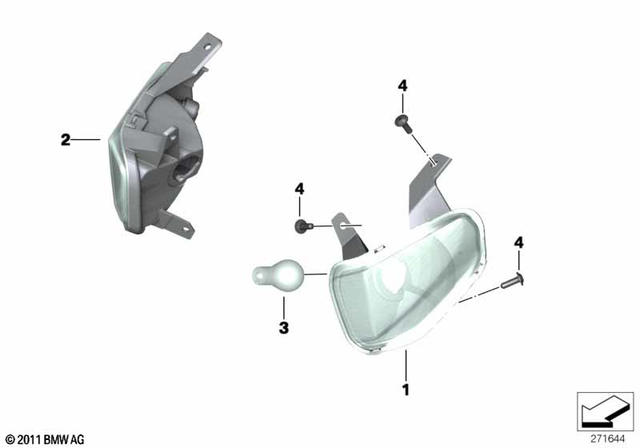 63137725099 - Lights: Front Left Turn Indicator -  for BMW-Motorrad Image