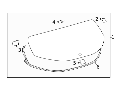 Glass - Lift Gate for 2019 Toyota Corolla #0