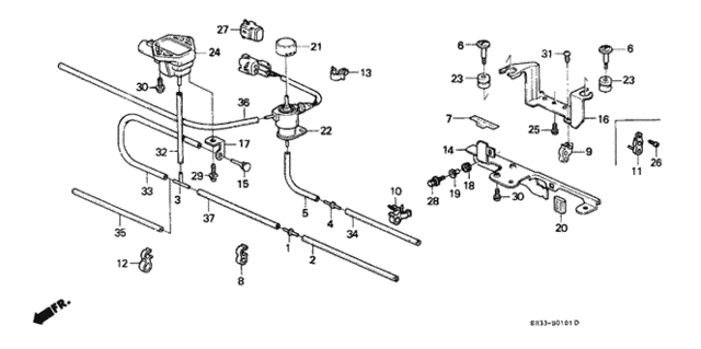 Control Device Stay (1) for 1988 Honda Civic #0