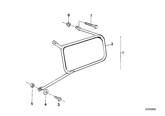 46542300484 - : Case Holder Right - Verchromt for BMW-Motorrad Image