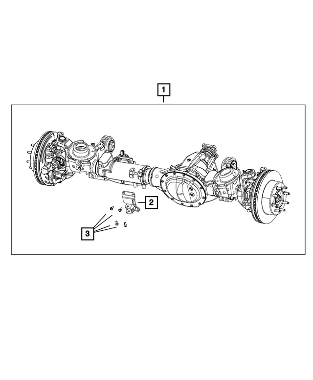 5146753AN - Front Axle; American Axle 235 MM Dual Rear Wheel; Differential and Drive Line: Front Complete Axle Assembly for Mopar Image