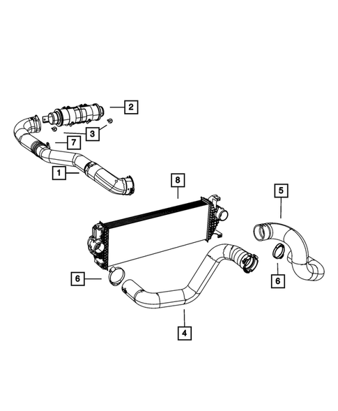 Radiator and Related Parts; Charge Air Cooler for 2011 Jeep Grand Cherokee #4
