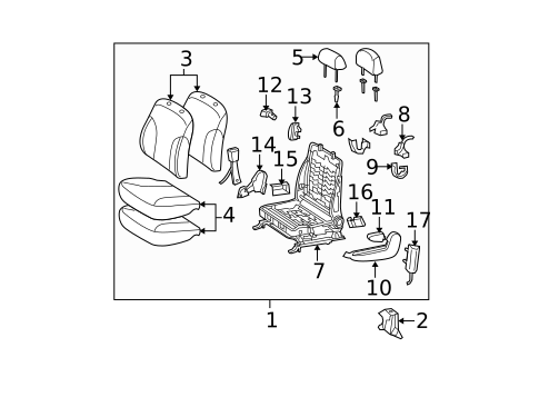 Front Seat Components for 2007 Toyota Yaris #3