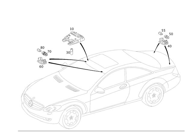 2168205226 - Electrical System: Cu, Overhead Ctrl. Panel for Mercedes-Benz: 300S, CL550, CL600, CL63 AMG, S600, S63 AMG Image image