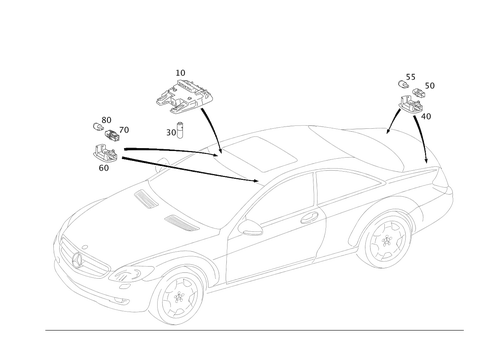 Interior Lamps for 2007 Mercedes-Benz CL550 #0