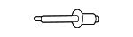 BN8F50355 - Body: Lower Molding Rivet for Mazda Image