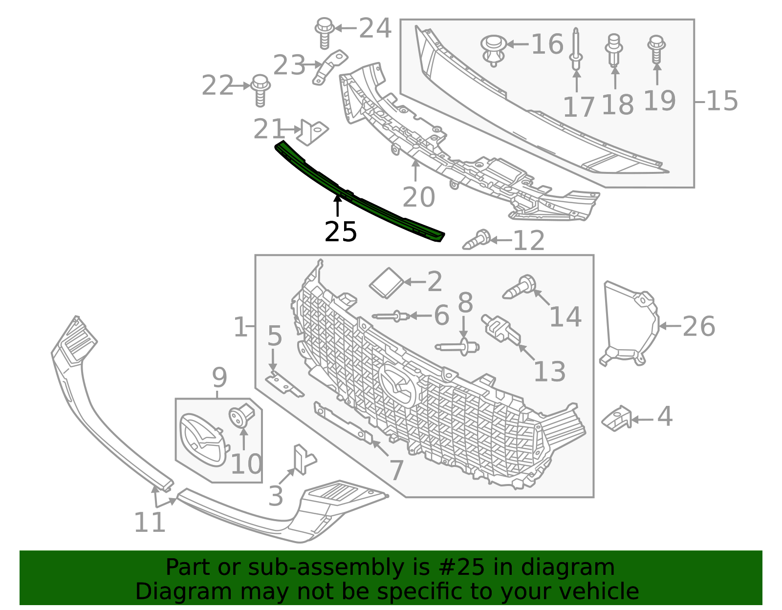 まなページ VA40-50-718 - Radiator Support Access Cover Bracket - 2023-2025