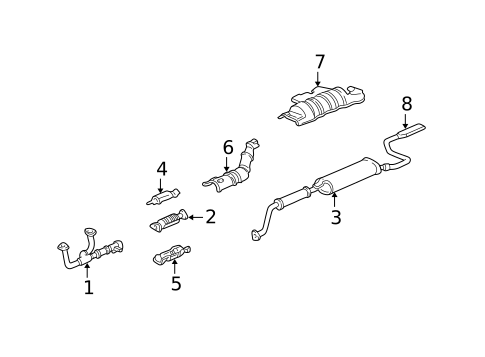 Exhaust Components for 2002 Acura MDX #0