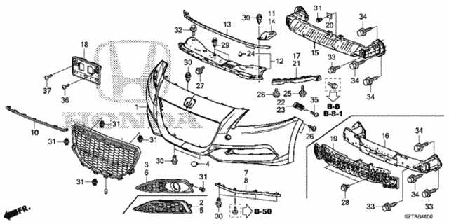 Front Bumper (1) for 2015 Honda CR-Z #0