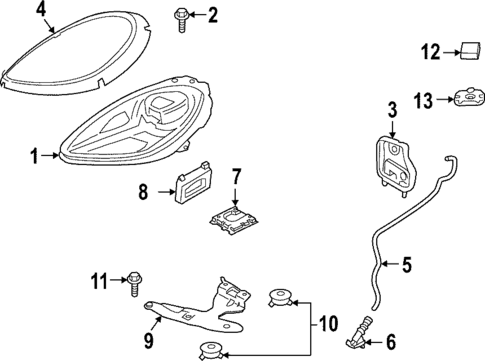 Headlamp Components for 2022 Porsche Macan #0