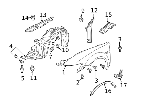 Fender & Components for 2004 Acura TL #0