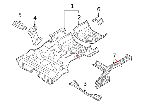 Rear Floor & Rails for 2008 Volvo XC70 #0