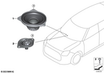 65139441894 - Audio, Navigation, Electronic Systems: Mid-Range Loudspeaker for Mini: Cooper C, Cooper S, Countryman S ALL4, Countryman SE ALL4, JCW, JCW Countryman ALL4 Image image
