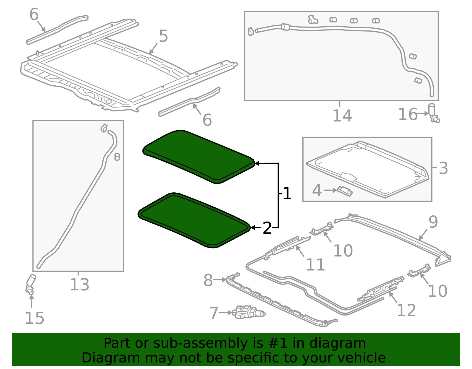 2018-2025 Honda Accord Sunroof Glass 70200-TVA-A02 | OEM Parts Online