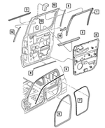 55255486AE - Doors and Related Parts: Front Door Seal, Right for Mopar Image