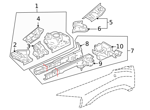 Inner Components for 2010 Mitsubishi Endeavor #0