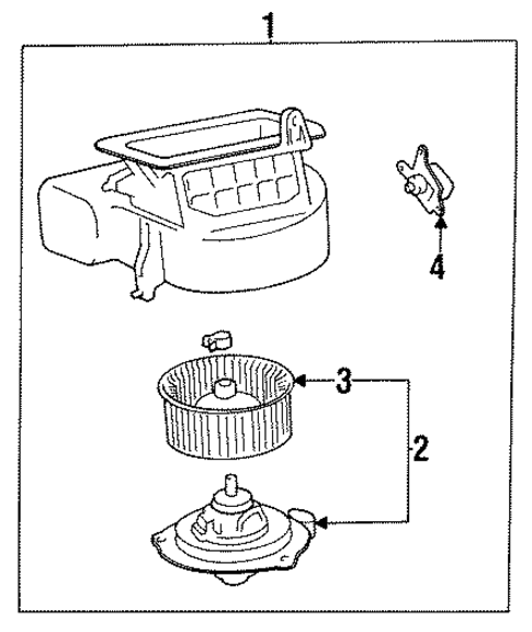 Blower Motor & Fan for 1993 Lexus ES300 #0