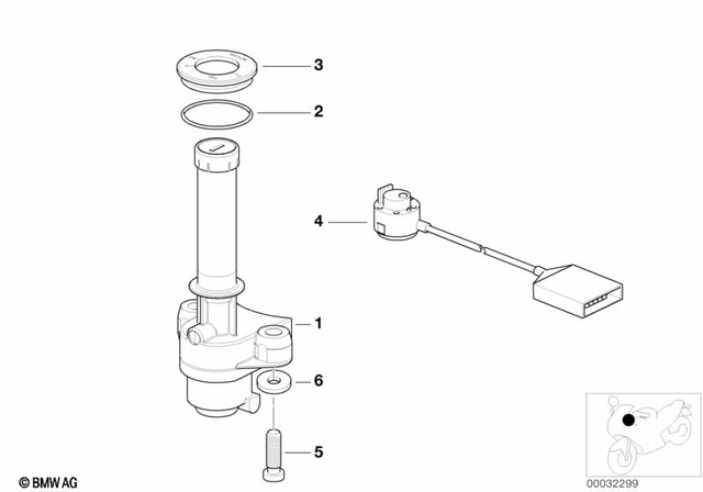 51252347015 - Body Equipment: Steering Lock Housing -  for BMW-Motorrad Image