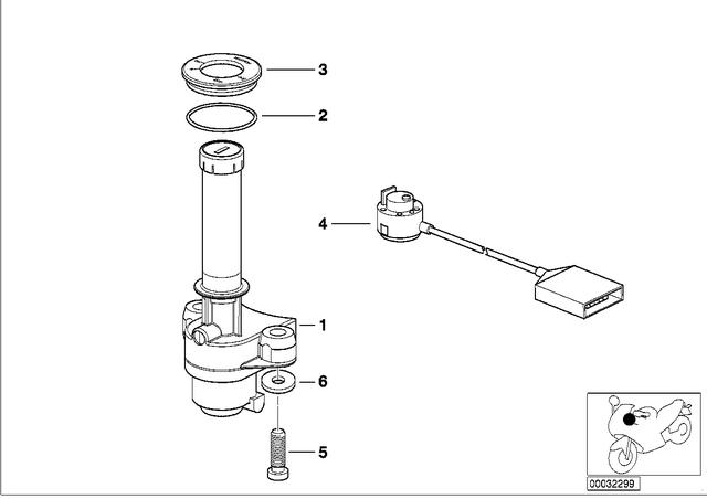 51252347015 - : Steering Lock Housing for BMW-Motorrad Image