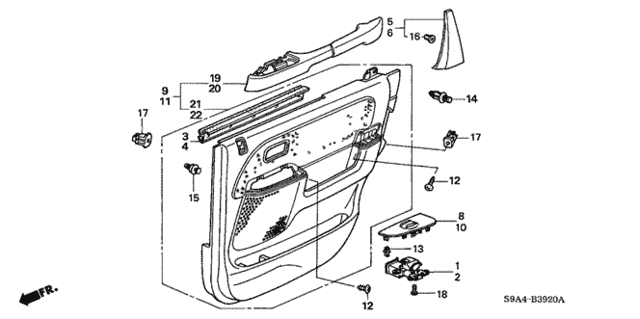Rear Door Lining for 2003 Honda CR-V #0