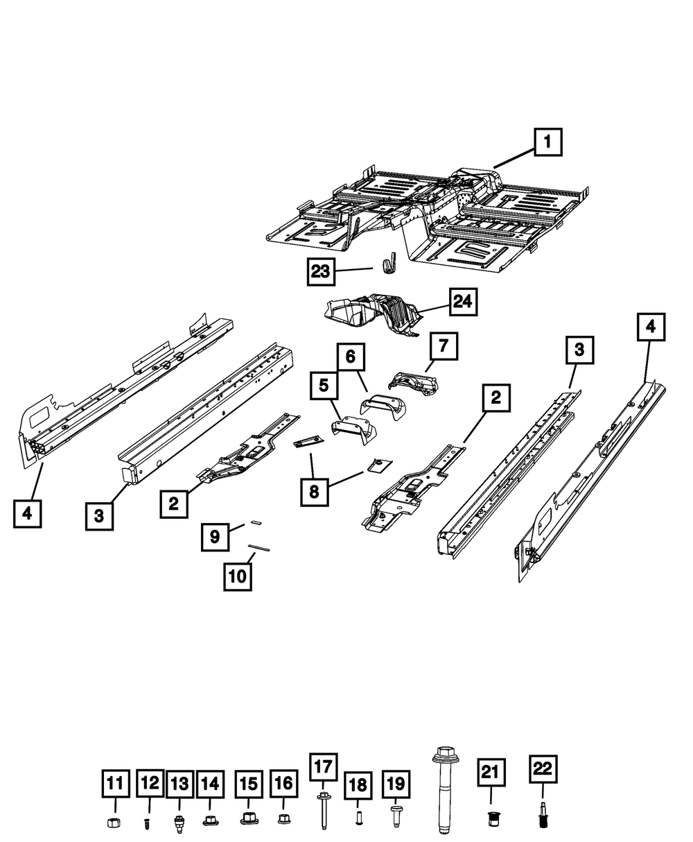 Floor Pan Reinforcement - Mopar (68626676AA)