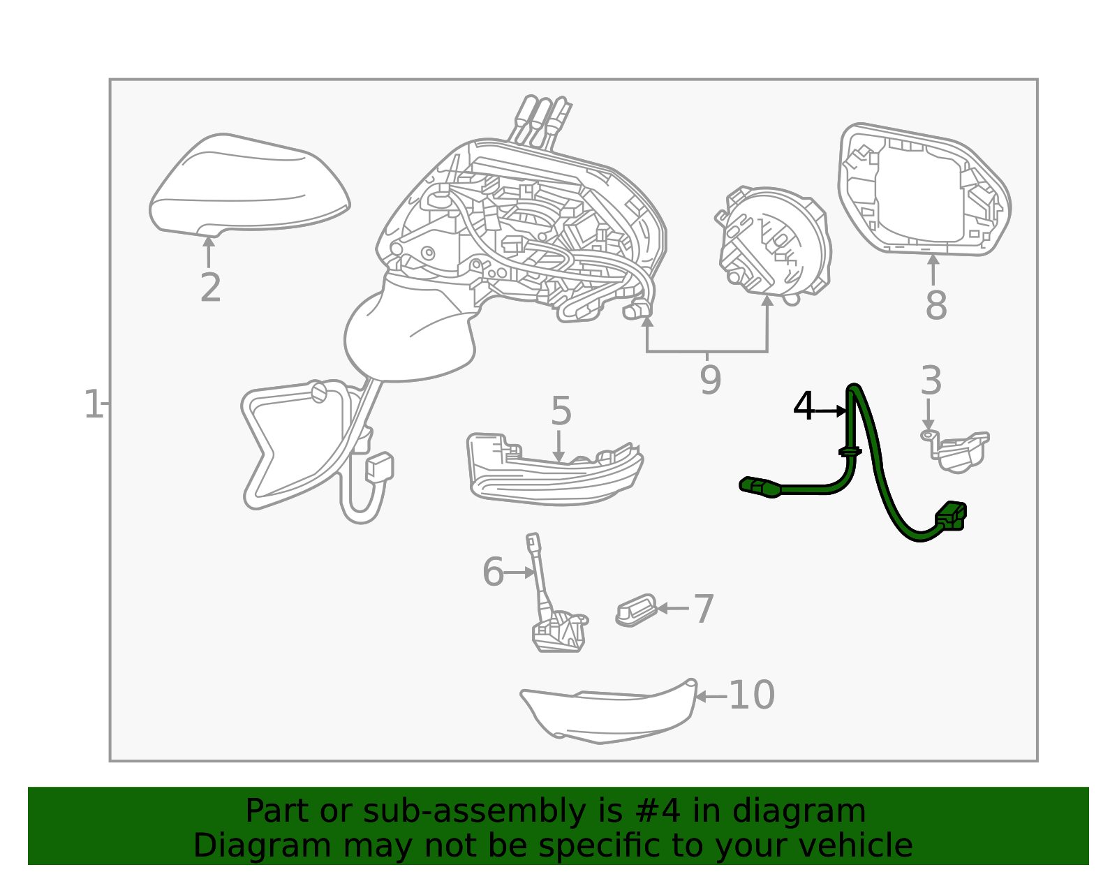 2021-2023 Toyota Mirai Side Camera Wire 86799-62010 | Toyota Parts