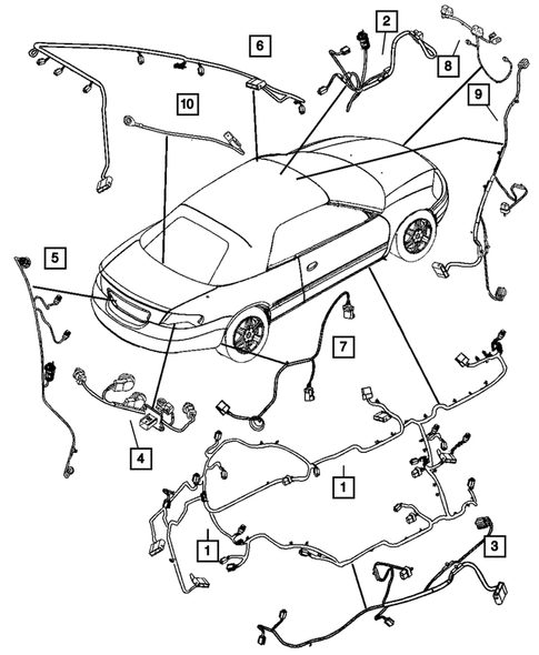 Wiring-Body & Accessories for 2006 Chrysler Sebring #0