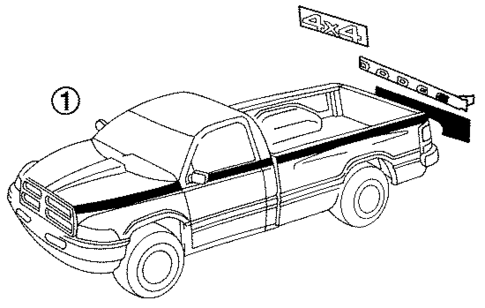 Stripe Tape for 1997 Dodge Ram 1500 #0