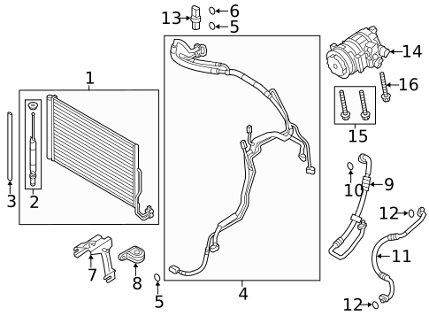 Condenser, Compressor & Lines for 2017 Porsche Cayenne #0