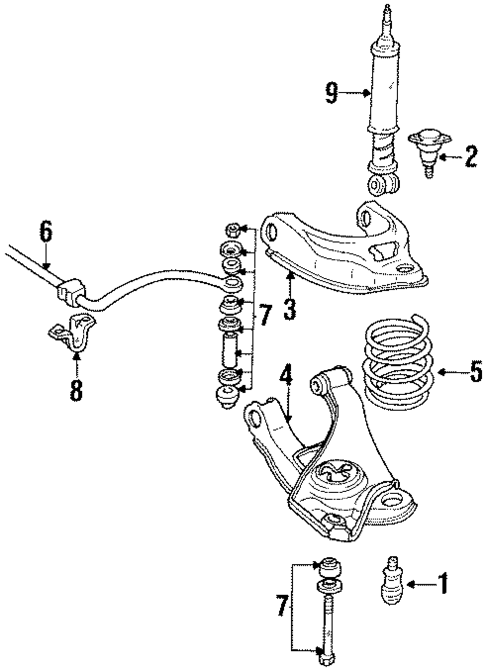 Front Suspension for 1987 Chevrolet Chevette #0