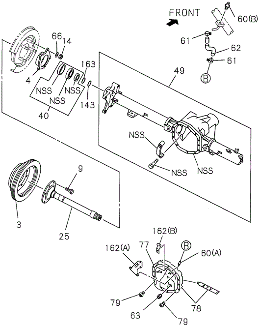 Rear Axle Case - Shaft (3) for 1997 Honda Passport #0