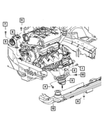 4880234AA - Engine Mounting: Engine Support Cushion for Mopar Image
