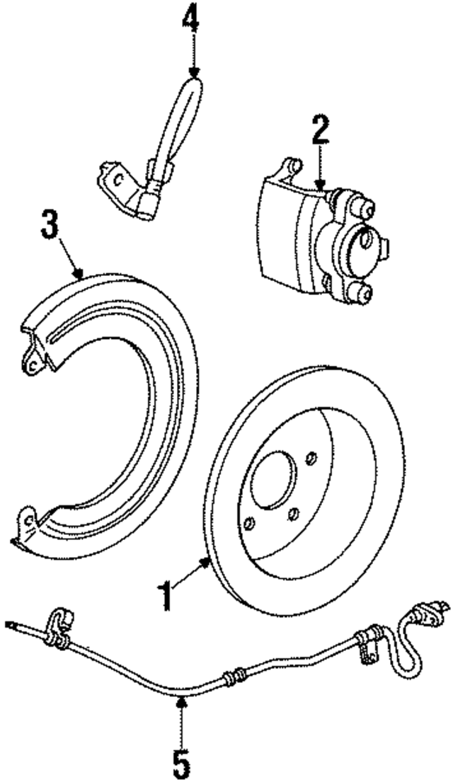 1W7Z2A442AA - Brakes: Brake Hose for Ford Image