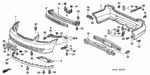 71592S5D000 - Interior/Bumper: GROMMET &amp; SEAL SET for Honda Image