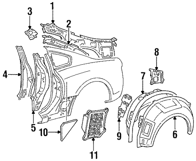 6160614900 - : Outer Wheelhouse for Toyota Image