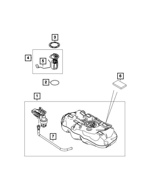 68437981AA - Fuel and Accelerator Pedal: Fuel Pump/level Unit Module for Mopar Image