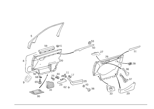2027250271 - Front Doors: Trim for Mercedes-Benz: C220, C230, C280, C43 AMG Image image