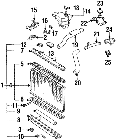 Radiator & Components for 1993 Lexus ES300 #0