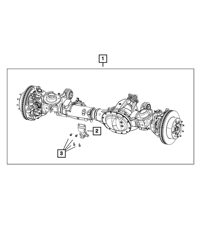 5146600AN - Front Axle; American Axle 235 MM Single Rear Wheel; Differential and Drive Line: Front Complete Axle Assembly for Mopar Image