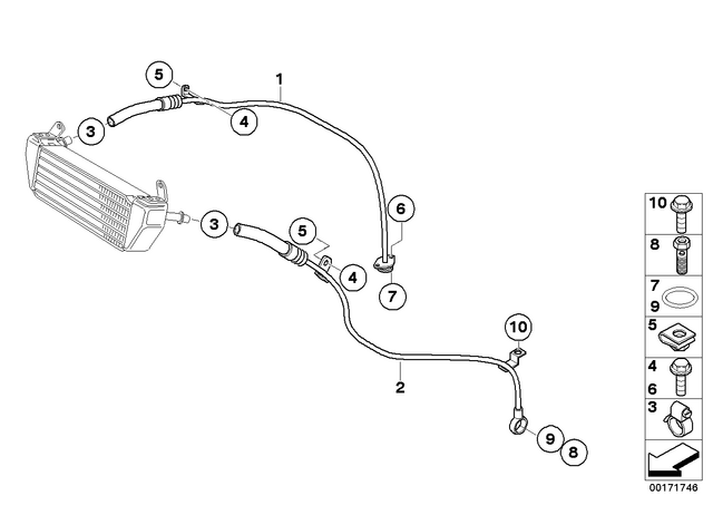 17227703621 - : Oil Cooling Pipe Outlet for BMW-Motorrad Image