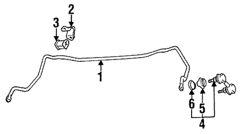 Stabilizer Bar & Components for 1996 Mitsubishi Eclipse #4