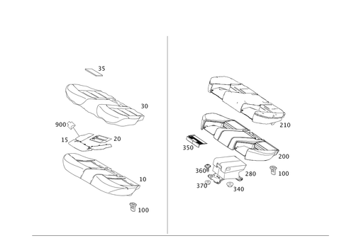 Rear Cushion for 2012 Mercedes-Benz E550 #0
