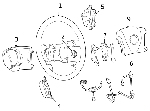 Steering Wheel & Trim for 2016 Chevrolet Impala Limited #0