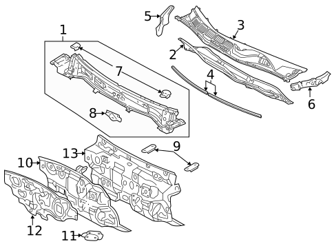 Cowl for 2008 Toyota Avalon #0