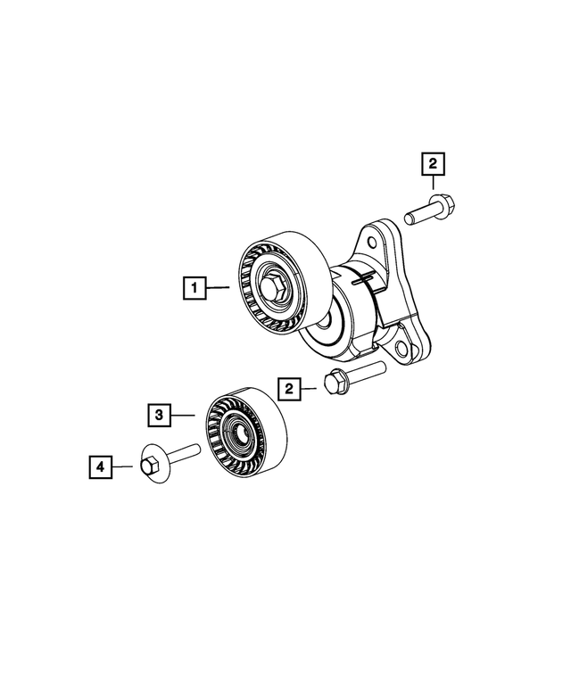 6510142AA - Cooling: Hex Flange Head Bolt for Chrysler: 200 | Dodge: Dart | Jeep: Cherokee, Compass | Ram: ProMaster City Image